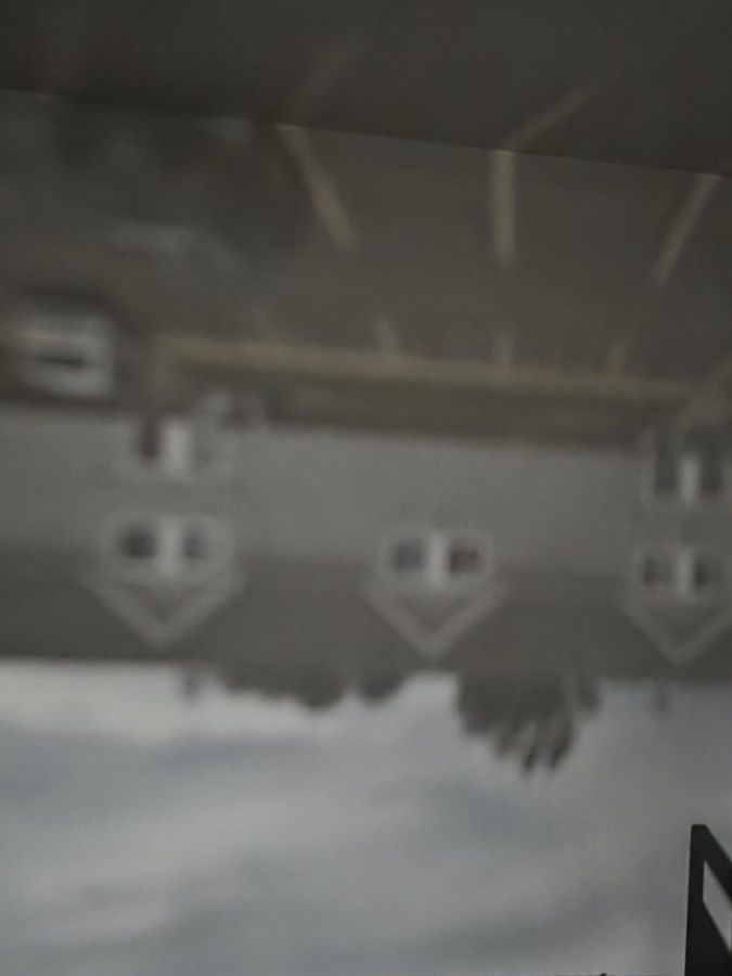 The camera obscura image taken on a phone, soft and inverted